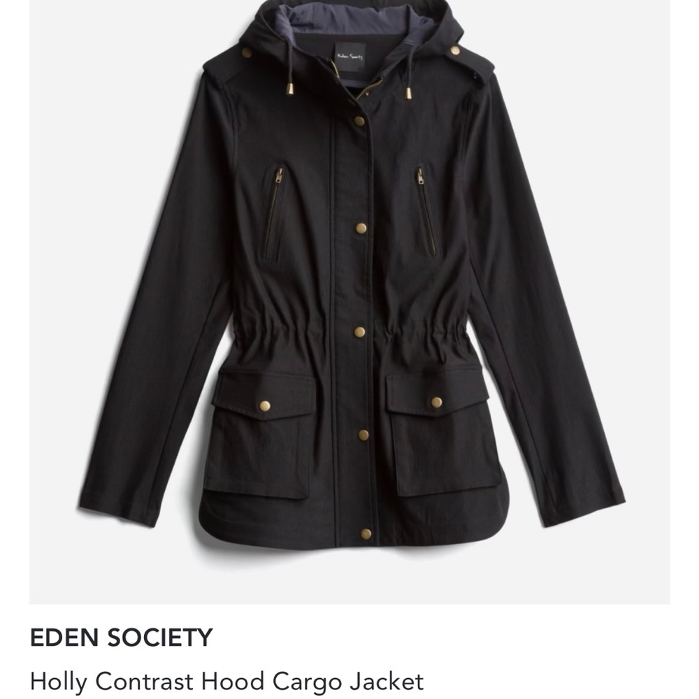 Stitch fix black cargo jacket! Super stretchy and comfortable.